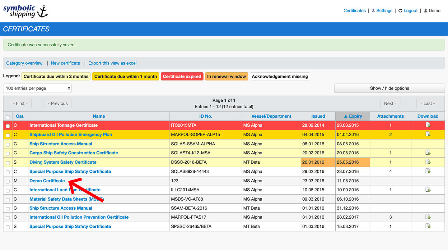 Certificates Management Success